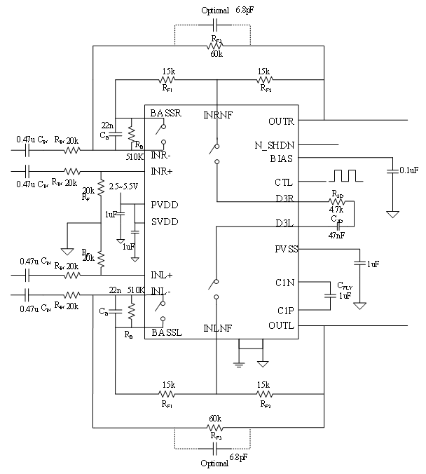 HT97230 立体声线路驱动器/耳机放大器(图2)